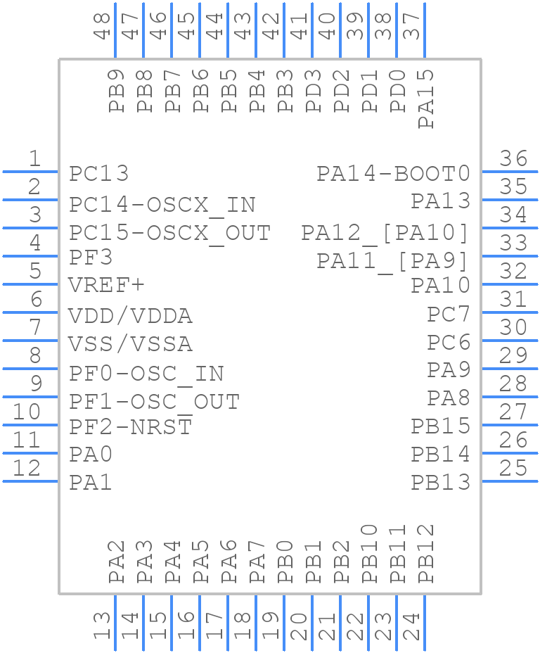 STM32G564CET3Z - STMicroelectronics - PCB symbol