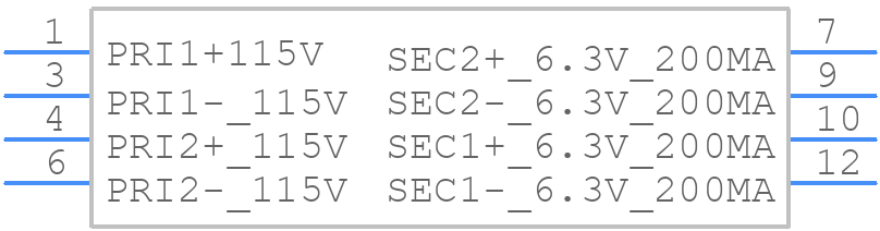 183E12 - Hammond Manufacturing - PCB symbol