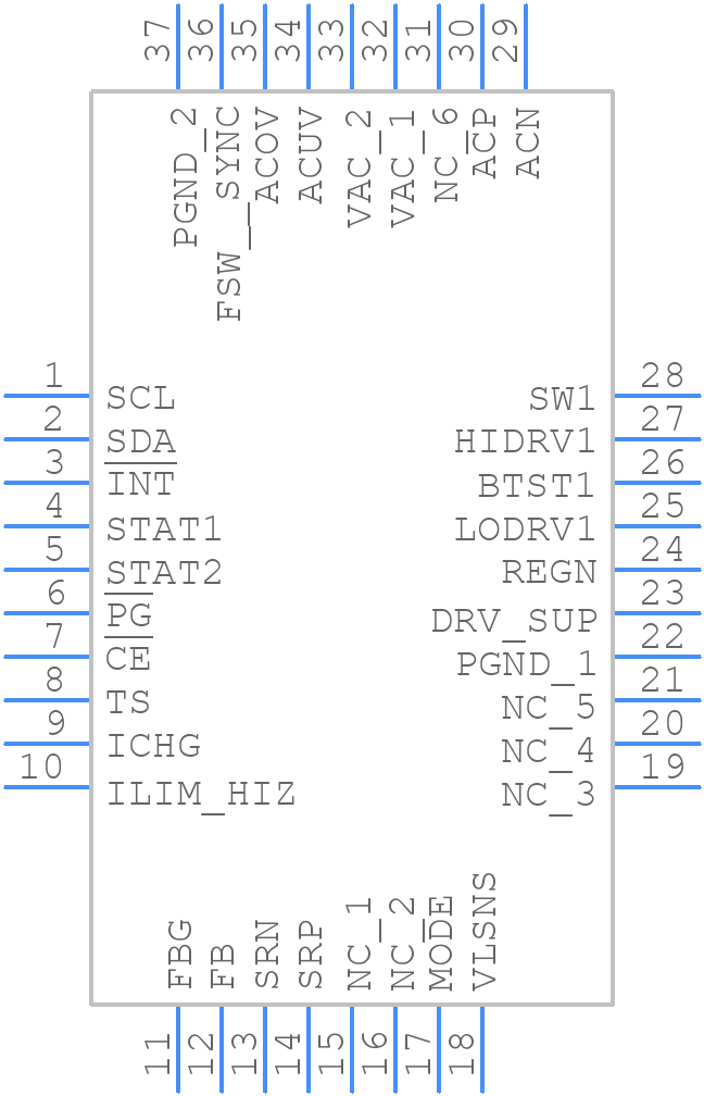 BQ25822RRVR - Texas Instruments - PCB symbol
