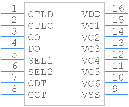 S-8225AAA-TCT1U - ABLIC Inc. - PCB symbol