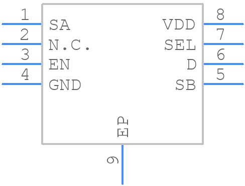 TMUX2819DSGR - Texas Instruments - PCB symbol