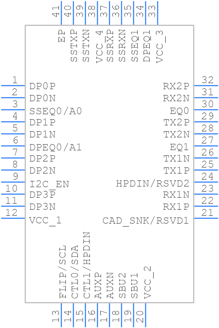 TUSB5461RGFRQ1 - Texas Instruments - PCB symbol