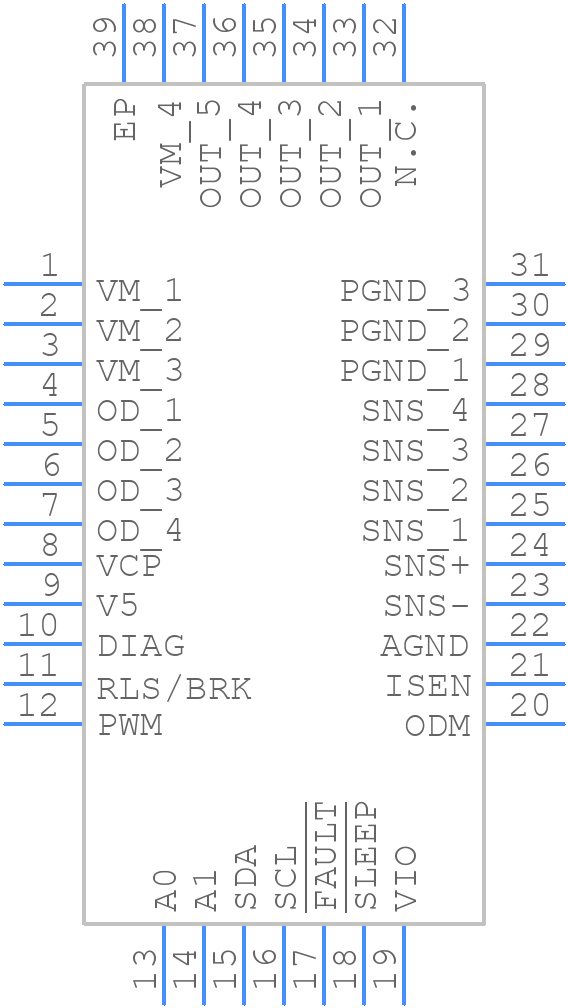 MAX22215ATU+ - Analog Devices - PCB symbol