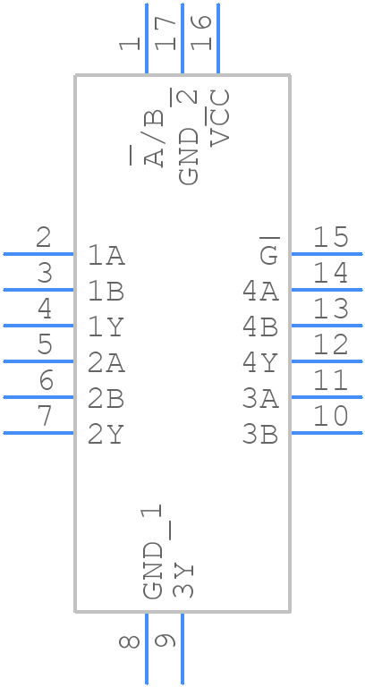 SN74LVC157ABQBR - Texas Instruments - PCB symbol
