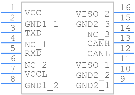 CA-IS2062VW - ChipAnalog - PCB symbol