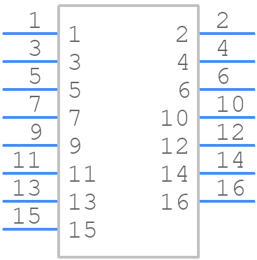 TSW-108-07-T-D-008 - SAMTEC - PCB symbol