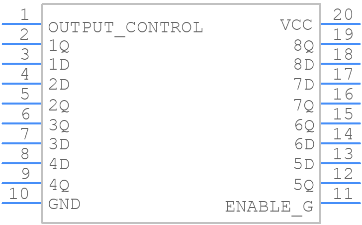 DM74LS373N - Rochester Electronics - PCB symbol