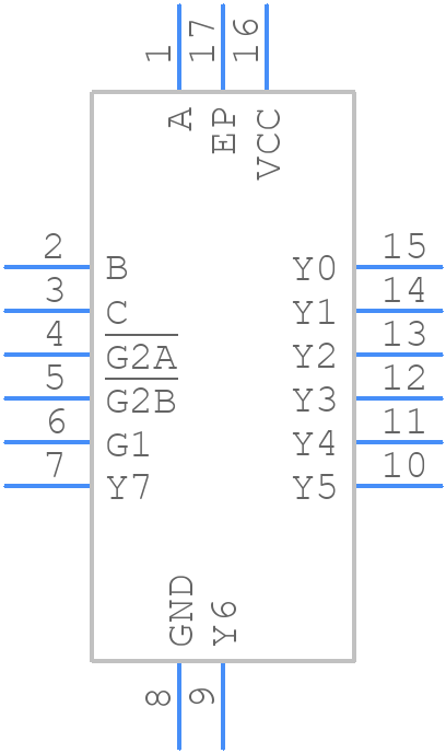 CD74AC138BQBR - Texas Instruments - PCB symbol
