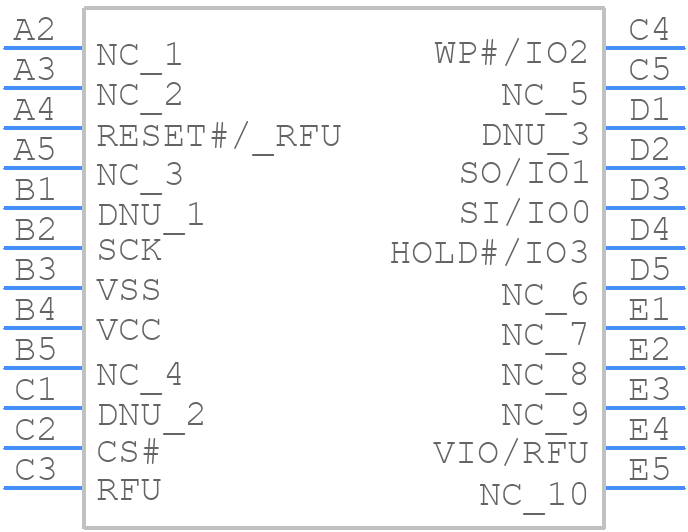 S25FL512SAGBHMC13 - Infineon - PCB symbol