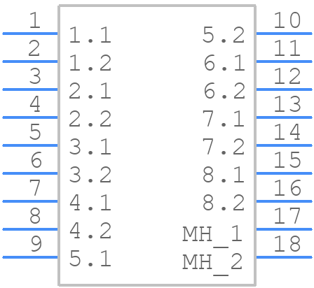 0431602108 - Molex - PCB symbol