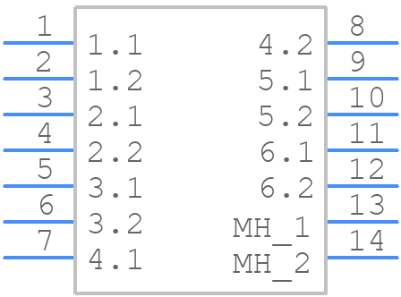 0431605106 - Molex - PCB symbol