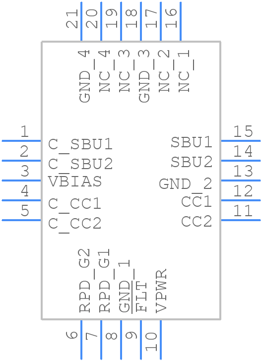 TPD4S201RUKR - Texas Instruments - PCB symbol