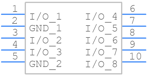 ESD8018MUTAG - onsemi - PCB symbol