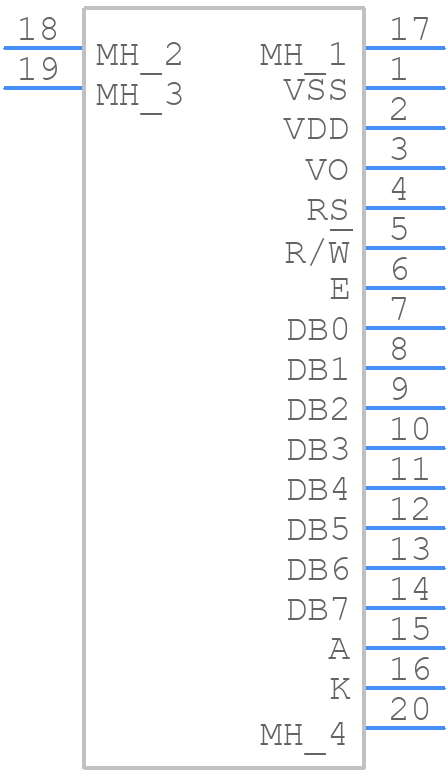 RC2004A-BIW-ESX - RAYSTAR - PCB symbol