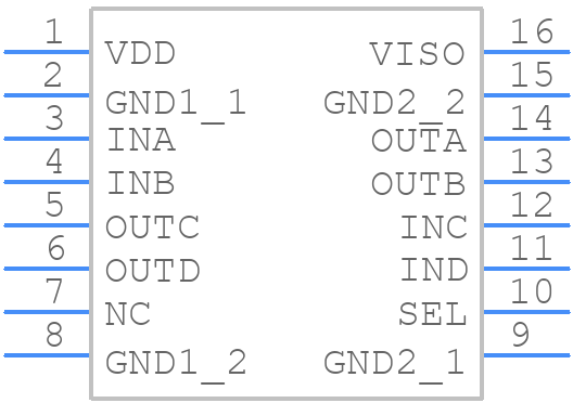 XISOW6442DWER - Texas Instruments - PCB symbol