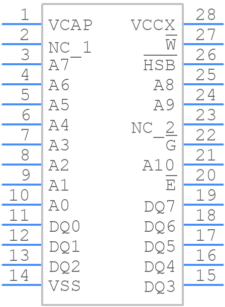 STK22C48-SF45I - SIMTEK CORP - PCB symbol