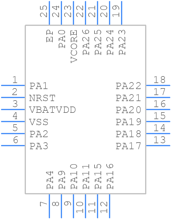 MSPM0L1228SRGER - Texas Instruments - PCB symbol