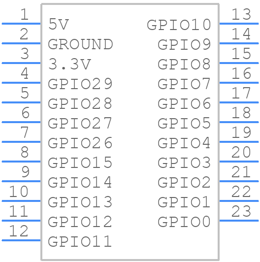 rp2040 zero - Waveshare - PCB symbol