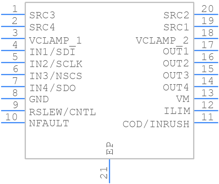 DRV81646PWPR - Texas Instruments - PCB symbol