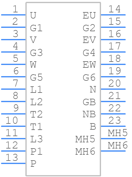 FP25R12W1T7B11BPSA1 - Infineon - PCB symbol