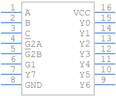 CD74AC238PWR - Texas Instruments - PCB symbol