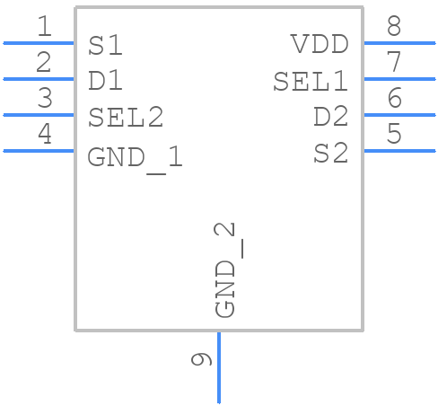 TMUX2821DSGR - Texas Instruments - PCB symbol
