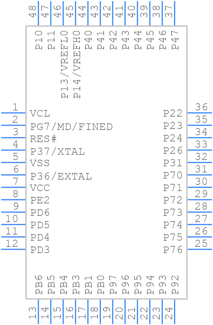 R5F514T5AMFL#10 - Renesas Electronics - PCB symbol