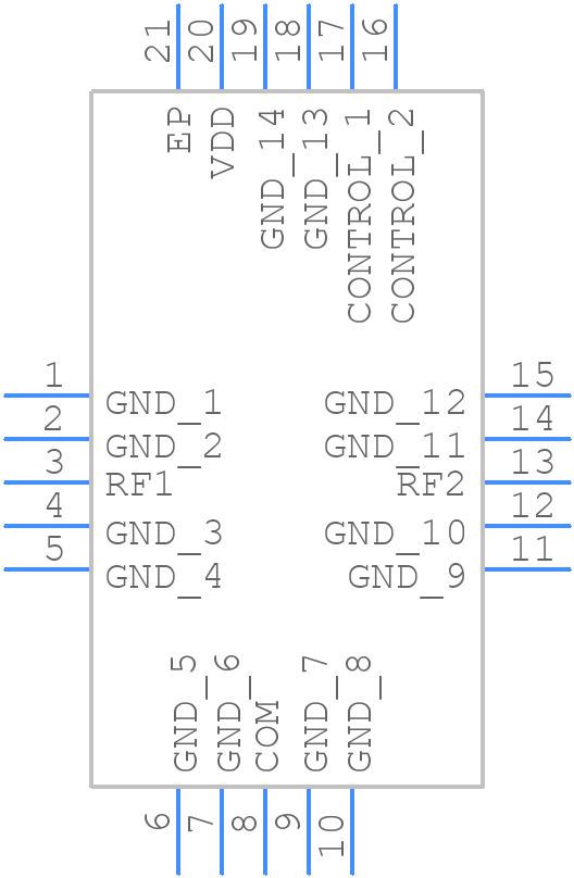 HSWA2-63DR+ - Mini-Circuits - PCB symbol
