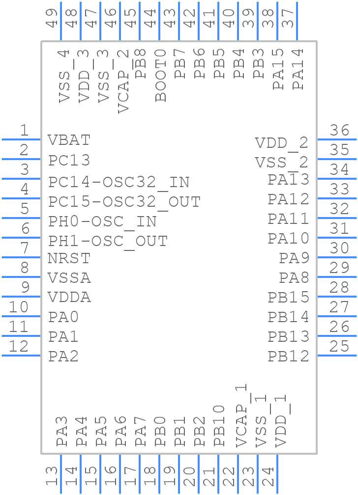 STM32H533CEU6TR - STMicroelectronics - PCB symbol