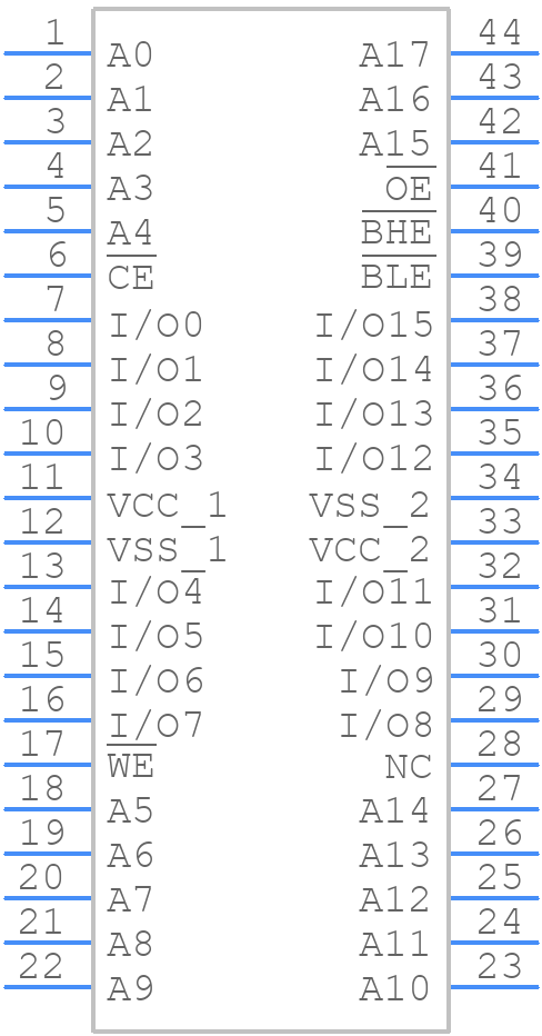 CY7C1041CV33-20ZC - Infineon - PCB symbol