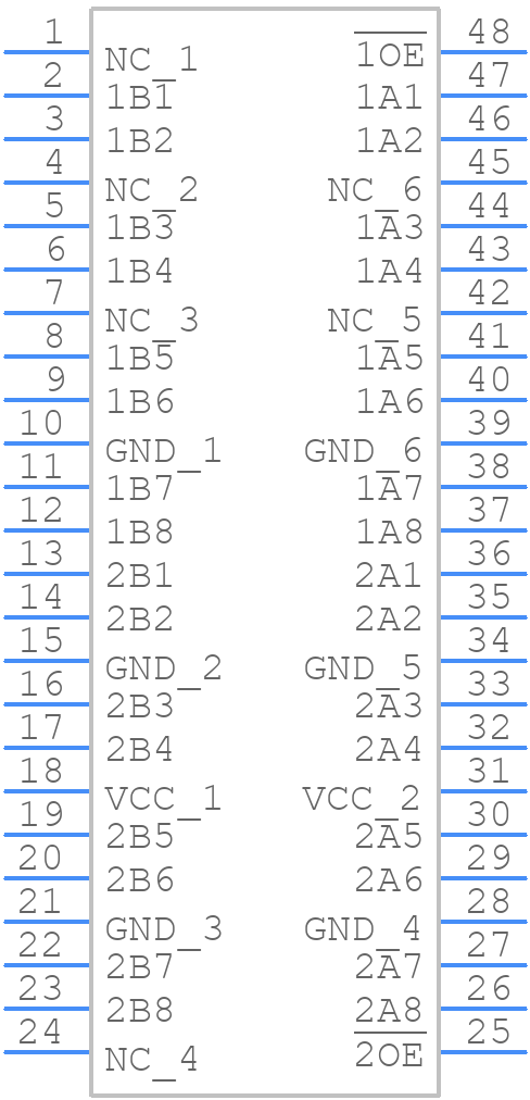 74CBTLV16245PAG - Renesas Electronics - PCB symbol