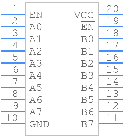 PI3CH3345AJS20-13 - Diodes Incorporated - PCB symbol
