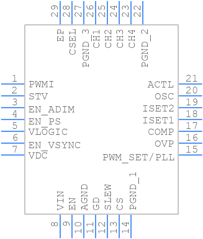 ISL97687IRTZ - Renesas Electronics - PCB symbol