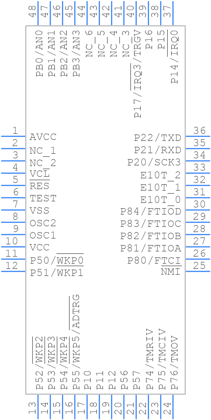 HD64F3670FYV - Renesas Electronics - PCB symbol