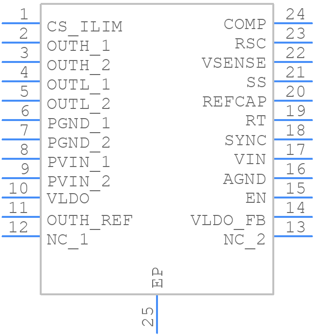 TPS7H5020MPWPTSEP - Texas Instruments - PCB symbol