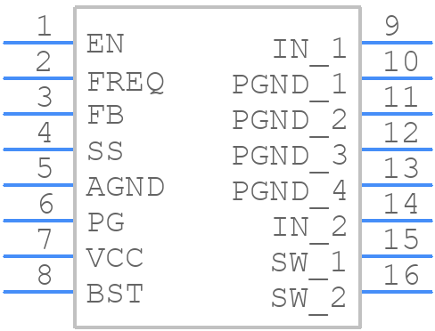 MP8762GLE-Z - Monolithic Power Systems (MPS) - PCB symbol