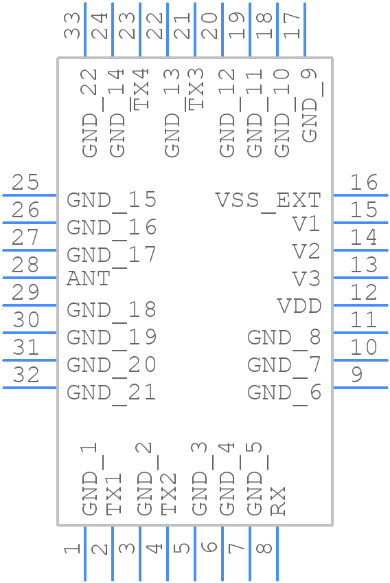 PE42850 - Peregrine Semiconductor - PCB symbol