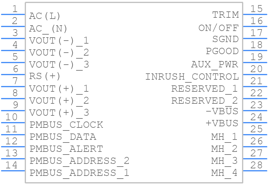 PFE1500FB-48-100-R - TDK Lambda - PCB symbol