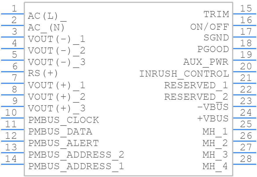 PFE1800FB-60-100-R - TDK Lambda - PCB symbol