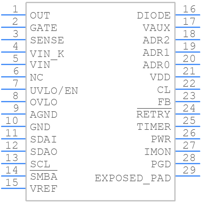 LM5066H1PWPR - Texas Instruments - PCB symbol