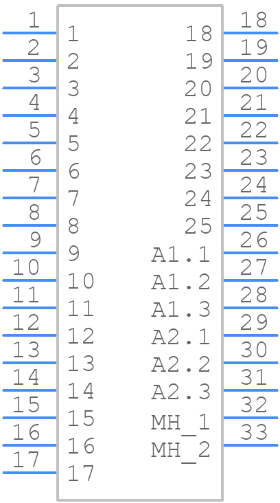 CBD27W2M30000/AA - Positronic - PCB symbol