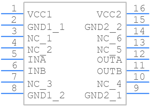 API7820FS16C-13 - Diodes Incorporated - PCB symbol