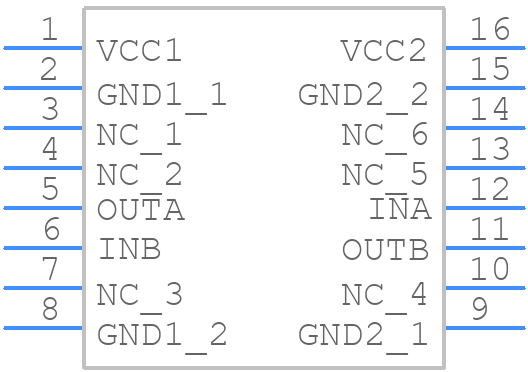 API7821S16C-13 - Diodes Incorporated - PCB symbol