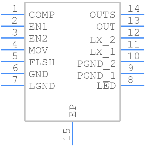 MAX8607ETD+T - Analog Devices - PCB symbol