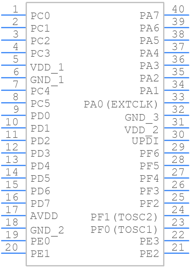 ATMEGA4809-PF - Microchip - PCB symbol