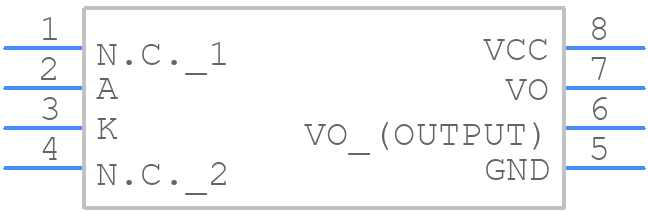TLP250(D4,F) - Toshiba - PCB symbol