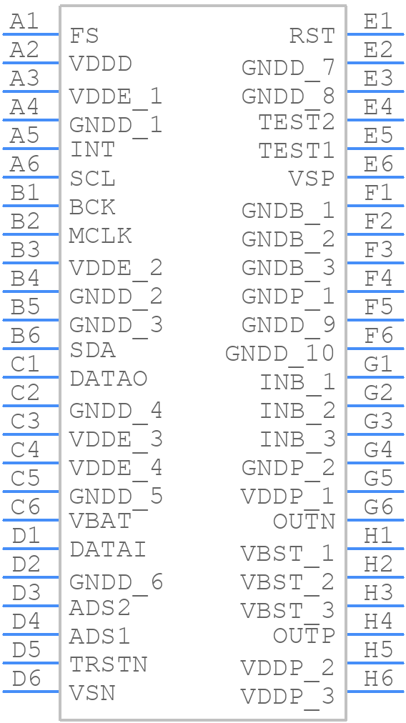 TFA9894DUK/N2Z - NXP - PCB symbol
