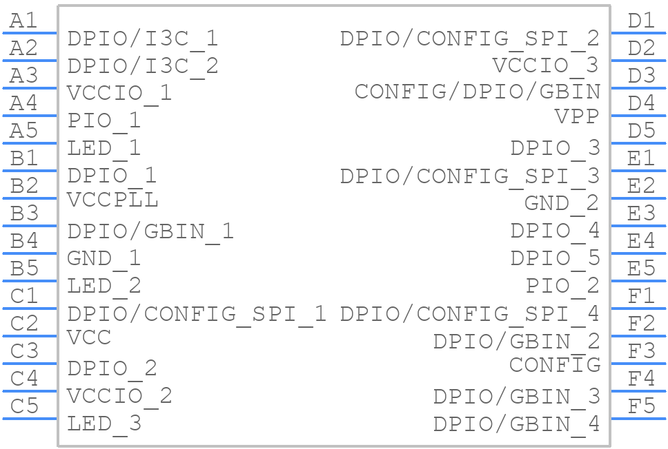 ICE40UP3K-UWG30ITR1K - Lattice Semiconductor - PCB symbol