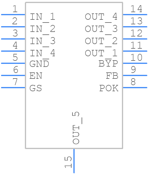 MAX38904BATD+ - Analog Devices - PCB symbol