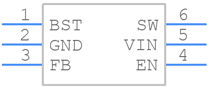 TD1466TR - Techcode Semicon - PCB symbol